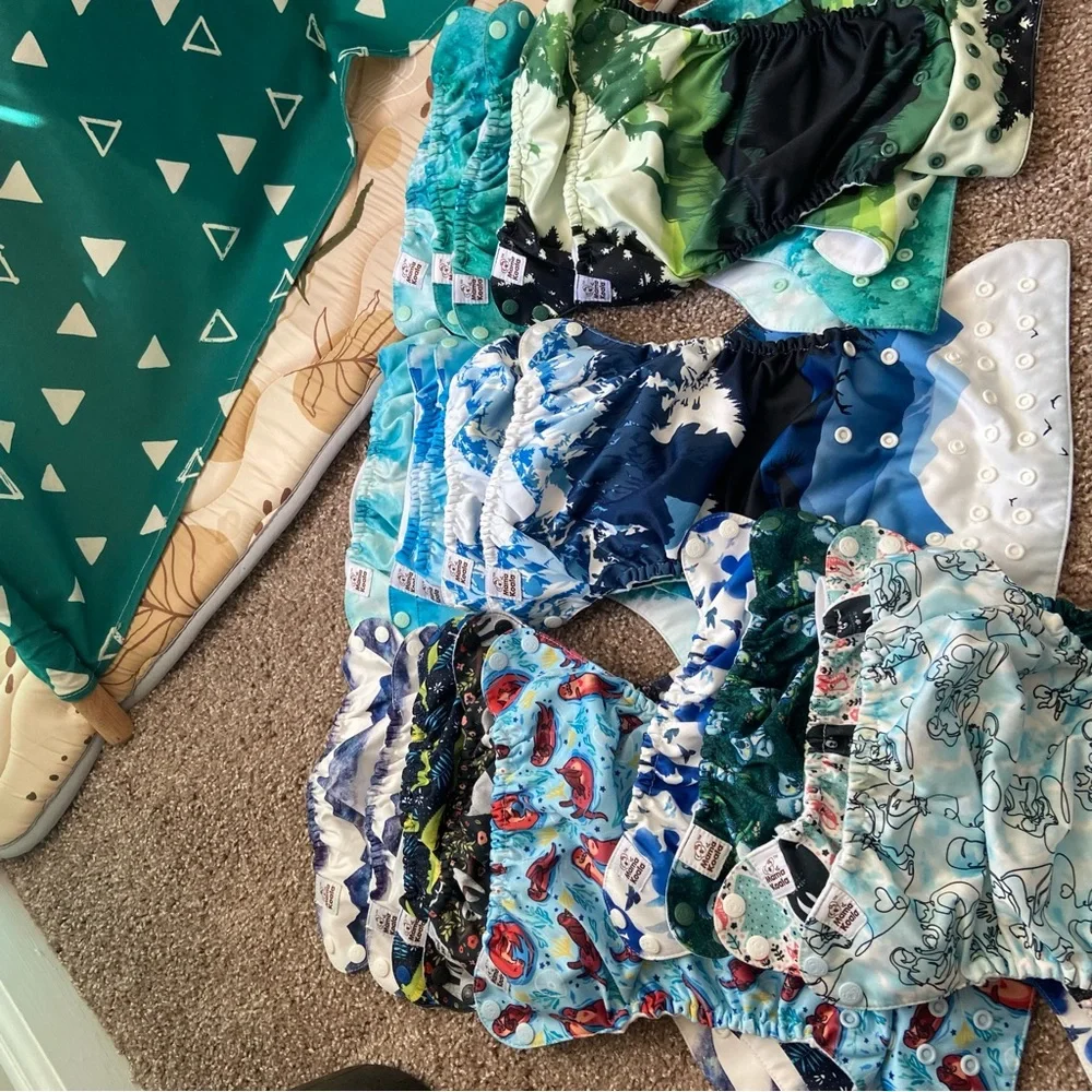 Mama Koala Reusable Cloth Diaper Covers & Inserts Set